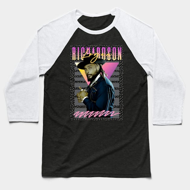 Logan Richardson Retro Style Fan Art Baseball T-Shirt by Madesu Art